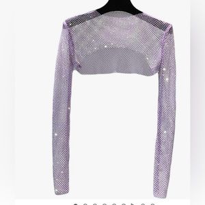 Light purple mesh crystal crop